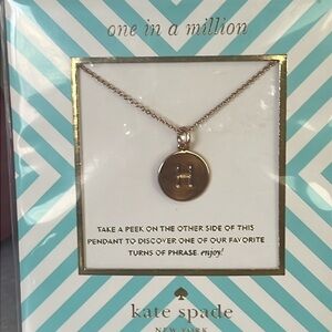Kate Spade One in a Million Initial Necklace Rose Gold “H”